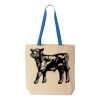 Natural Tote with Contrast-Color Handles Thumbnail