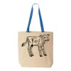 Natural Tote with Contrast-Color Handles Thumbnail
