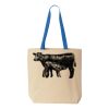 Natural Tote with Contrast-Color Handles Thumbnail