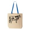 Natural Tote with Contrast-Color Handles Thumbnail