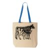 Natural Tote with Contrast-Color Handles Thumbnail