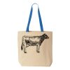 Natural Tote with Contrast-Color Handles Thumbnail