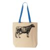 Natural Tote with Contrast-Color Handles Thumbnail