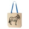 Natural Tote with Contrast-Color Handles Thumbnail