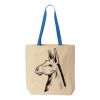 Natural Tote with Contrast-Color Handles Thumbnail