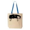 Natural Tote with Contrast-Color Handles Thumbnail