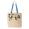 Natural Tote with Contrast-Color Handles Thumbnail