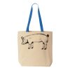 Natural Tote with Contrast-Color Handles Thumbnail
