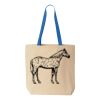 Natural Tote with Contrast-Color Handles Thumbnail