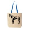Natural Tote with Contrast-Color Handles Thumbnail