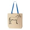 Natural Tote with Contrast-Color Handles Thumbnail