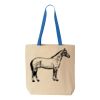 Natural Tote with Contrast-Color Handles Thumbnail