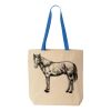Natural Tote with Contrast-Color Handles Thumbnail