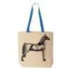 Natural Tote with Contrast-Color Handles Thumbnail