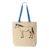 Natural Tote with Contrast-Color Handles Thumbnail