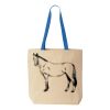 Natural Tote with Contrast-Color Handles Thumbnail