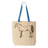 Natural Tote with Contrast-Color Handles Thumbnail