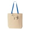 Natural Tote with Contrast-Color Handles Thumbnail