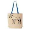 Natural Tote with Contrast-Color Handles Thumbnail