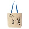 Natural Tote with Contrast-Color Handles Thumbnail