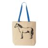 Natural Tote with Contrast-Color Handles Thumbnail