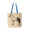 Natural Tote with Contrast-Color Handles Thumbnail