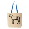 Natural Tote with Contrast-Color Handles Thumbnail