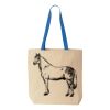 Natural Tote with Contrast-Color Handles Thumbnail