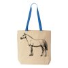 Natural Tote with Contrast-Color Handles Thumbnail