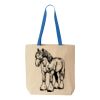Natural Tote with Contrast-Color Handles Thumbnail
