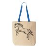 Natural Tote with Contrast-Color Handles Thumbnail