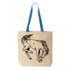 Natural Tote with Contrast-Color Handles Thumbnail