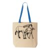 Natural Tote with Contrast-Color Handles Thumbnail
