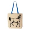 Natural Tote with Contrast-Color Handles Thumbnail