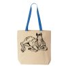 Natural Tote with Contrast-Color Handles Thumbnail