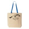 Natural Tote with Contrast-Color Handles Thumbnail