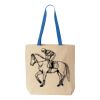 Natural Tote with Contrast-Color Handles Thumbnail
