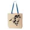 Natural Tote with Contrast-Color Handles Thumbnail