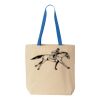 Natural Tote with Contrast-Color Handles Thumbnail