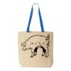 Natural Tote with Contrast-Color Handles Thumbnail