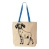 Natural Tote with Contrast-Color Handles Thumbnail