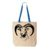 Natural Tote with Contrast-Color Handles Thumbnail