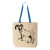 Natural Tote with Contrast-Color Handles Thumbnail