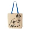 Natural Tote with Contrast-Color Handles Thumbnail