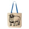 Natural Tote with Contrast-Color Handles Thumbnail