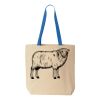 Natural Tote with Contrast-Color Handles Thumbnail