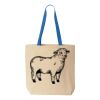 Natural Tote with Contrast-Color Handles Thumbnail