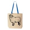 Natural Tote with Contrast-Color Handles Thumbnail