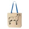 Natural Tote with Contrast-Color Handles Thumbnail