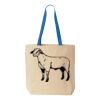 Natural Tote with Contrast-Color Handles Thumbnail